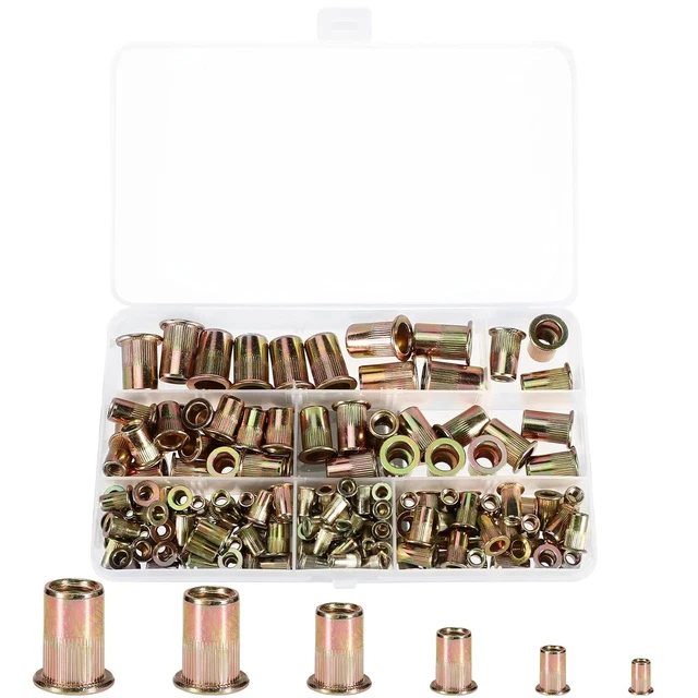 Dado Per Rivetto M8 In Acciaio Zincato | 50 Pezzi A Testa Piatta - Foto 7