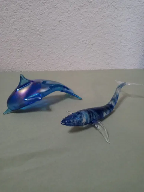 Glass Whale And Dolphin