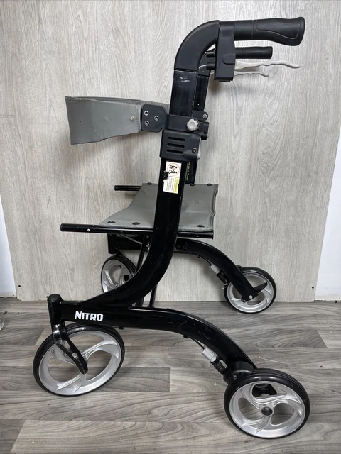 Drive Medical Nitro Euro Style Walker Rollator, Tall - Black Drive Medical Nitro Euro Style Walker Rollator, Tall - Black