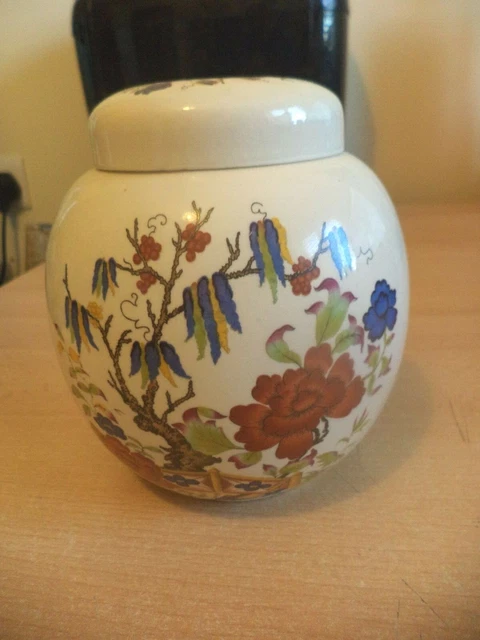 ALTE VINTAGE SADLER KERAMIK CHINA orientalisch chinesisch INWERGLAS Urne TOPF & DECKEL