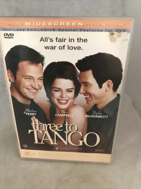 Three To Tango  (DVD, 1999) Very Good Condition. Free Shipping.