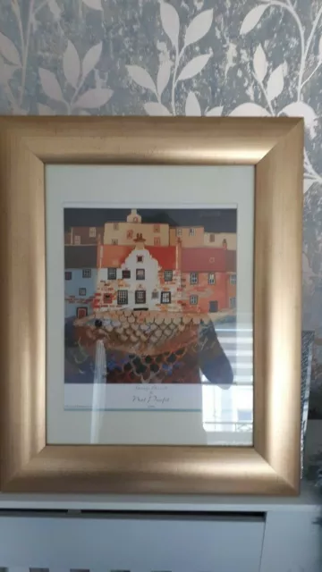 George birrell Scottish artist Signed Gold   framed print limited edition (NEW)