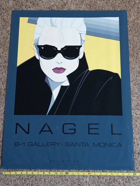 Vintage 1985 Patrick Nagel Original Serigraph Print NC 5-B-1 Gallery Poster Only Vintage 1985 Patrick Nagel Original Serigraph Print NC 5-B-1 Gallery Poster Only
