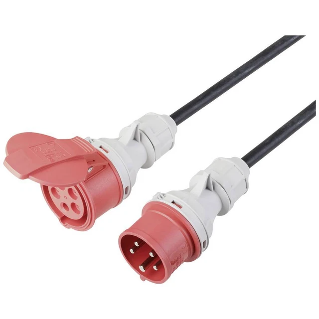 Sygonix SY-5244050 alimentation Rallonge 16 A noir 10 m résistant aux