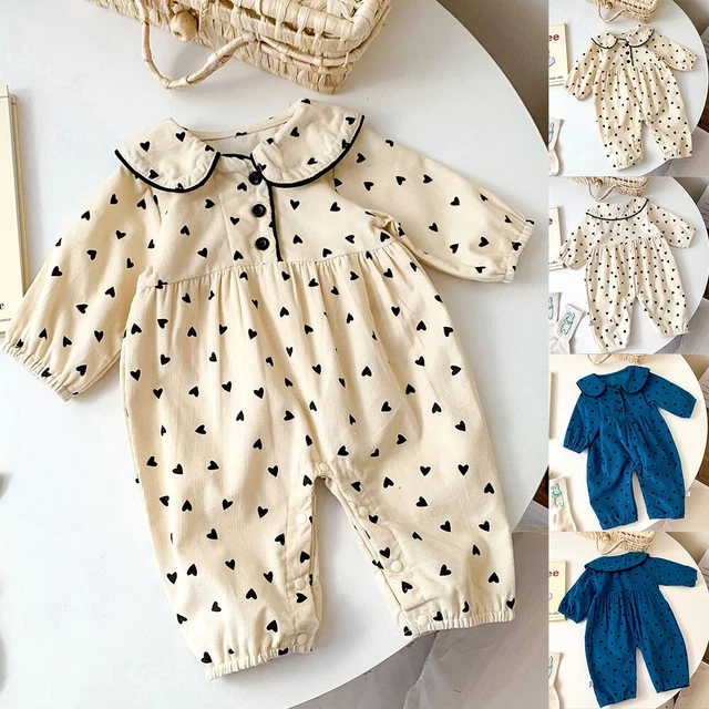 Newborn Baby Girls Printed Romper Bodysuit Jumpsuit Playsuit Infant Costume UK