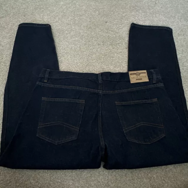 Kruze Bootcut Jeans Mens Flared Wide Leg Denim Trouser Belted