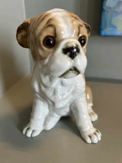 Lefton, Bulldog Figurine, Vintage, 5 Inches Tall, Excellent Condition