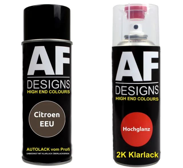 Spraydose für Citroen EEU Brun Aztec Metallic 2K Klarlack Basislack Spr