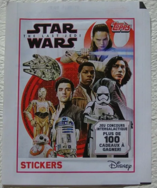 2 pochettes vignettes stickers Star Wars the last Jedi