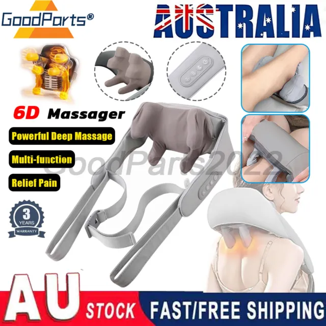 Neck and Shoulder Massager with Heat Pain Relief Deep 6D Kneading Cervical Spine