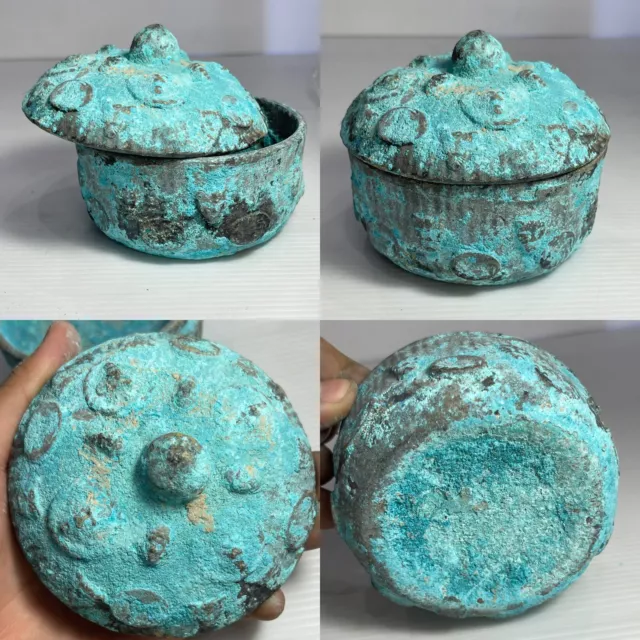 Unique Ancient Roman Bronze Bowl With Stunning Patina