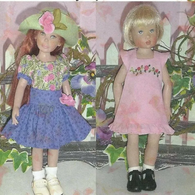 Sewing pattern hat dress skirt top fits 11"  Bitty Bethany doll & LeeAnn