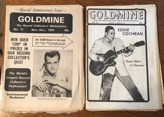 Lot 2 Issues Goldmine Record Collectors Marketplace Magazine Vintage 1976 1977