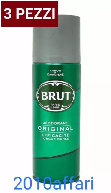 Brut Original Deodorante Spary 200 ml Spray Deodorant - 3 Pezzi