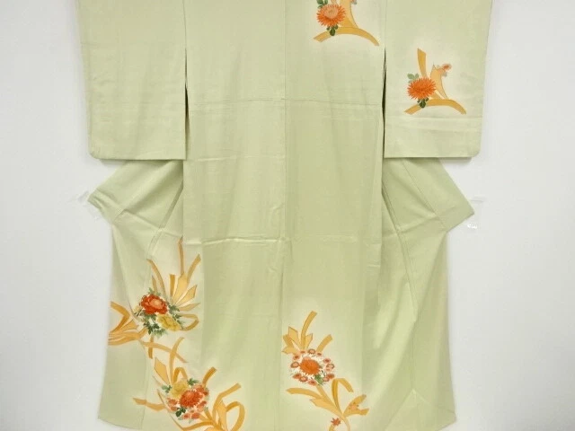 45557# Japanese Kimono / Antique Kimono / Flower Roundel