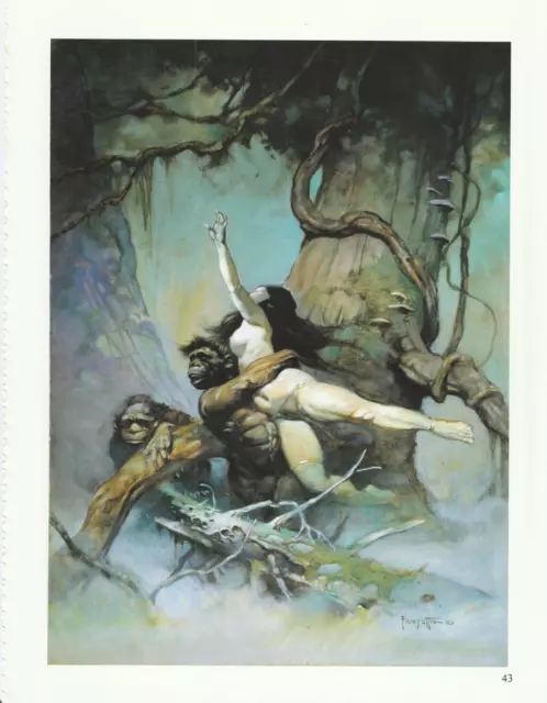 1996 full Color Plate "Captive Princess" by Frank Frazetta Fantastic GGA Print