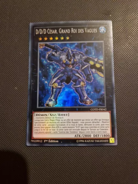 Yugioh! D/D/D Cesar, Grand Roi Des Vagues COTD-FR042 SUPER RARE 1er Édition