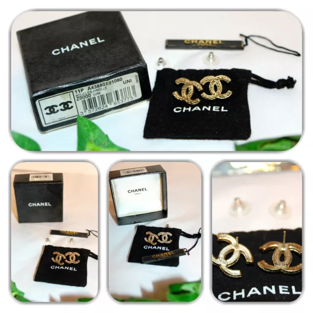 IMMACULATE-CHANEL VINTAGE BOUCLES Oreille Z0000 Dore Limited Edition  Earrings! $1,499.00 - PicClick