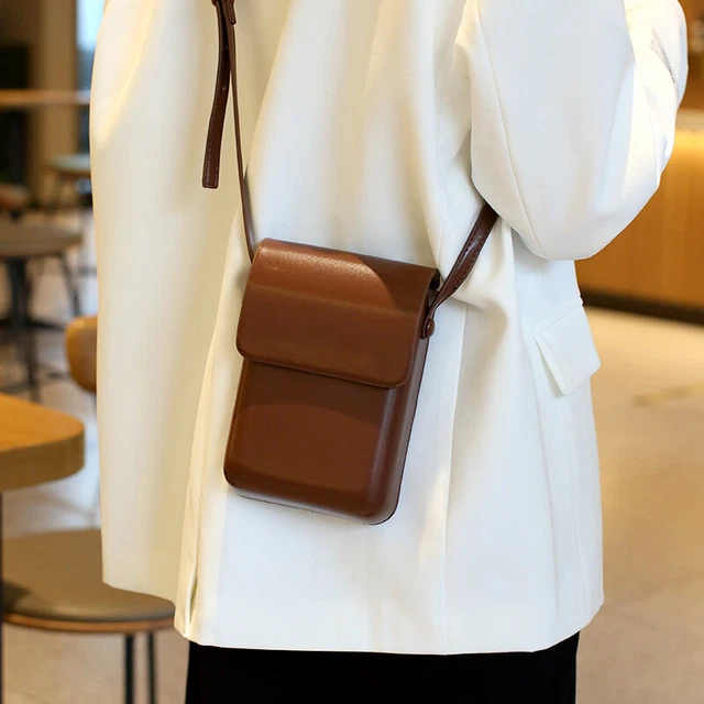 2023 New Vertical Small Square Bag Small Bag Pressed Shell Texture Crossbody Bag