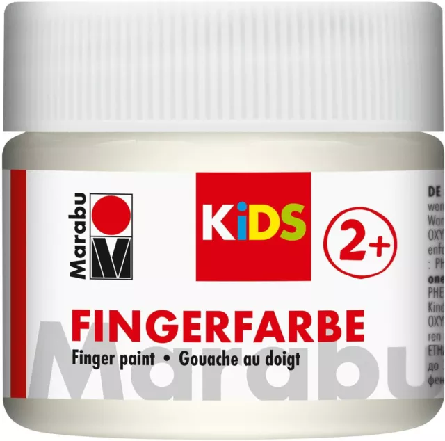 Fingerfarbe Marabu KiDS weiß 100ml Kinderfarbe Malfarbe Kindergeburtstag neu