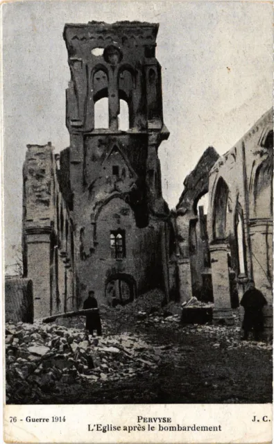 CPA AK Military - Pervyse - The Church After the Bombing (696528)