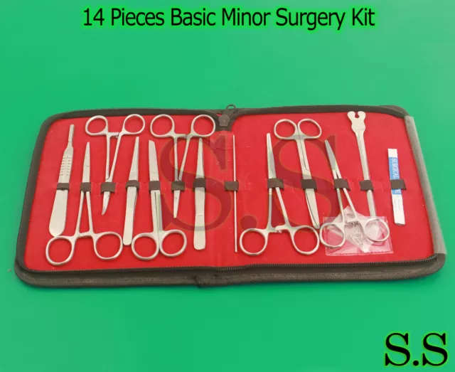 Set of 14 Pieces Basic Minor Surgery/Military Kit DS-778