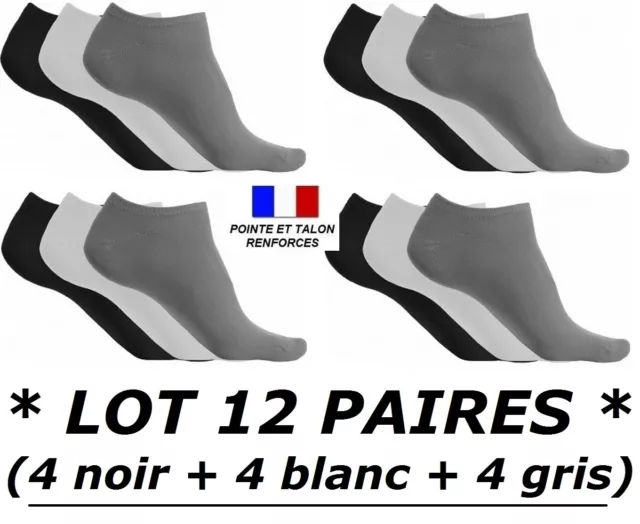 2 paires de chaussettes courtes Sport BLEUFORÊT blanches Pointure