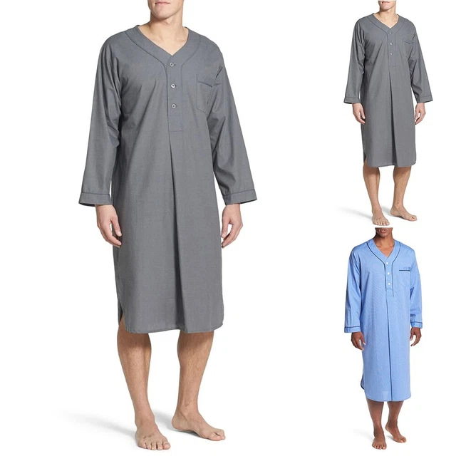Nuova camicia da notte da uomo 2022 M-3XL abito pigiama da uomo pigiama pigiama abito pigiama abito cotone