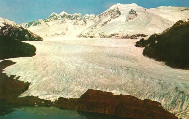 Vintage Postcard Aerial View Mendenhall Glacier Juneau Alaska W. D. Lance Pub.