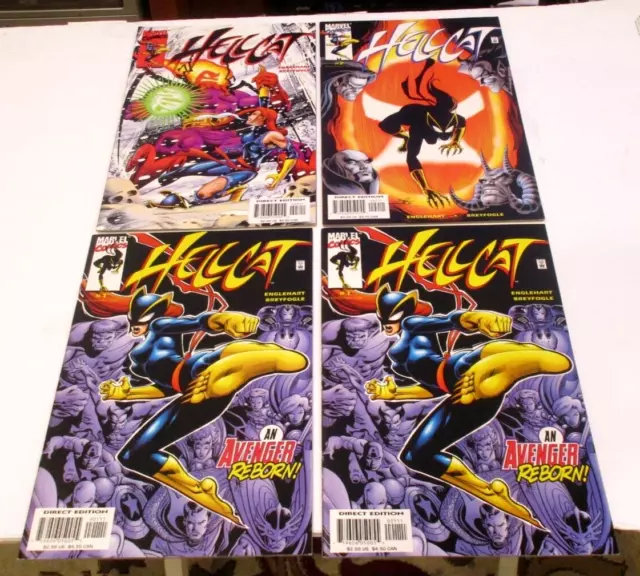 💥MARVEL HELL-CAT # 1, 1, 2, 3 VF to NM SCARCE LOW PRINT RUN 2000 PATSY WALKER💥