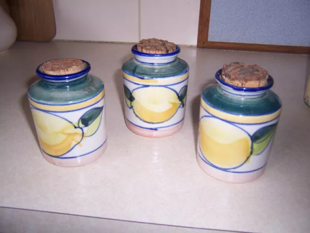 Robert Gordon - Australian Pottery 3 Spice jars in excellent condition