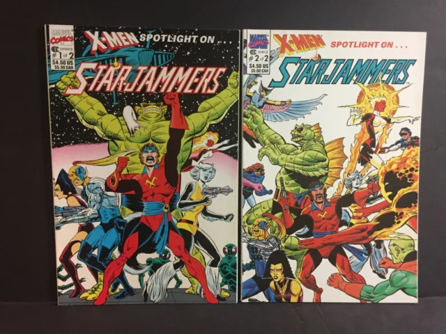 X-Men Spotlight: Starjammers #1 & #2 1990 Lot of 2 VF/NM High Grade Marvel Books