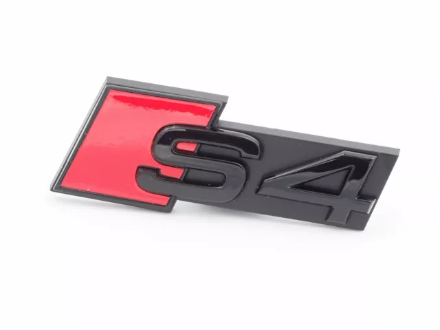 Original Audi S4 Schriftzug Emblem Logo Schwarz Front Kühlergrill 8W0071805