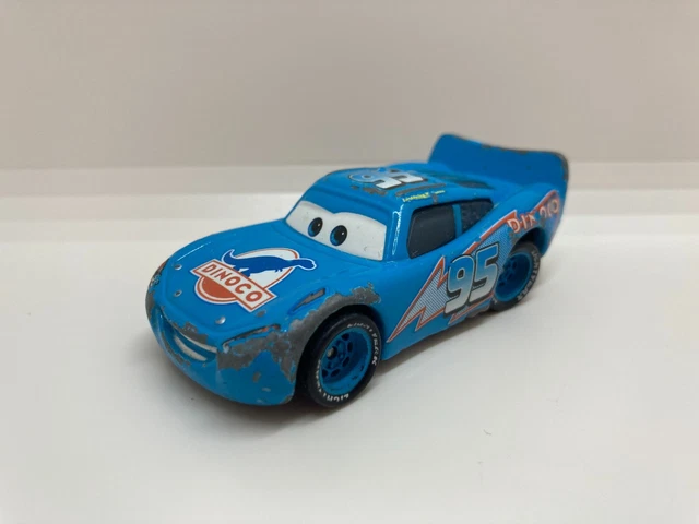 FIGURINE Cars Flash McQueen Lightning 95 Dinoco Bleu DISNEY PIXAR VOITURE JOUET