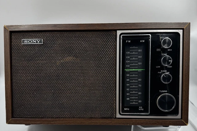 VTG SONY TFM-9440W AM/FM Tabletop Radio Wood Grain Case Working 70’s ...