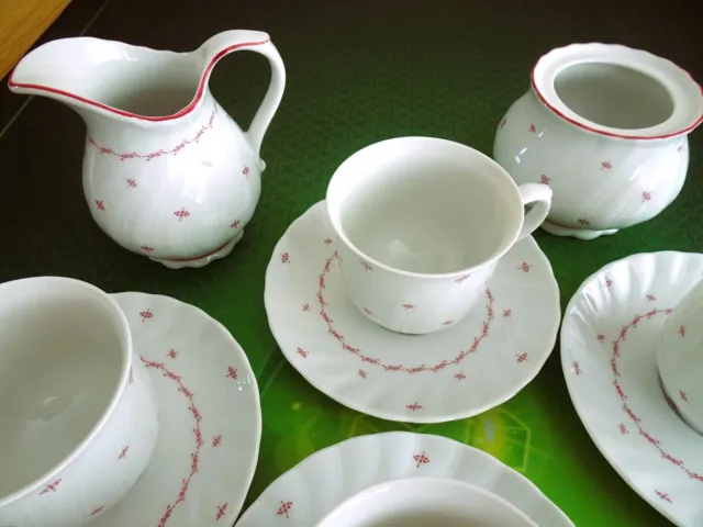 Service 6 tasses à thé ou café porcelaine Seltmann Bavaria modèle Regina. TBE