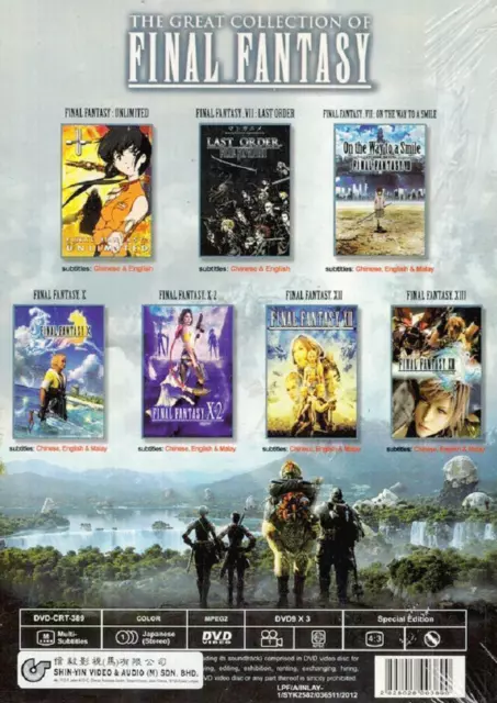 Anime Dvd The Great Collection Of Final Fantasy + Ova + Movie English Subtitle 2