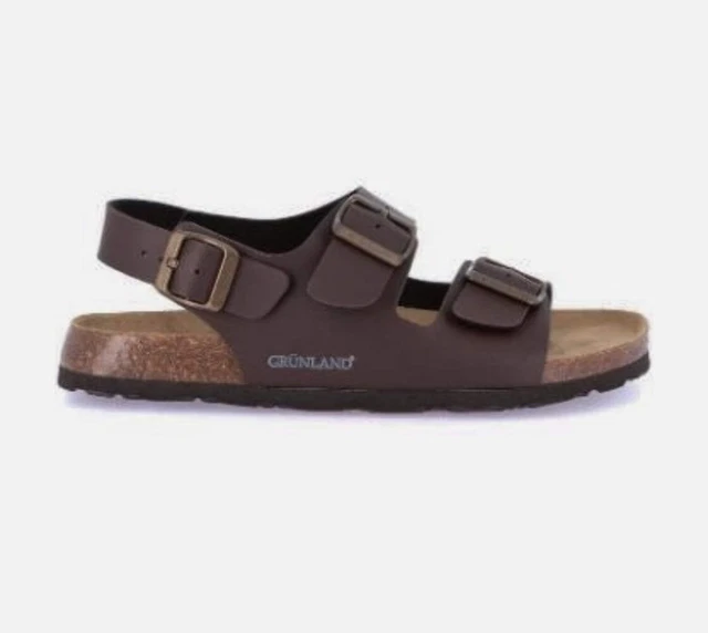 GRUNLAND BOBO Sabot In Pelle Uomo - Pantofola Comfort In Nabuk Marrone Mogano - Foto 5