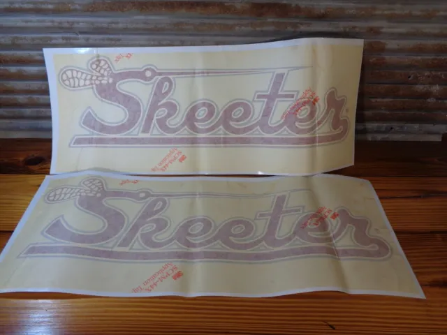 24" Skeeter Vtg Boats Outboard Motor Decals Vinyl Stickers Pair Set of 2 (20+yo)