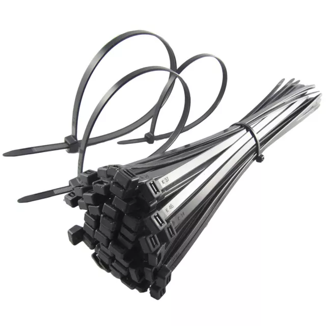 QUALITY Black Cable Ties / Zip Wraps Short Long Thick Thin Narrow Small Fastener