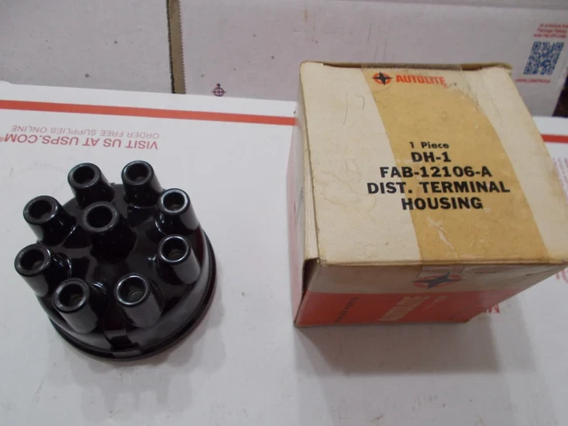 V8 Ford Y Block NOS AUTOLITE Distributor Cap DH1 292312 Original Equipment Type V8 Ford Y Block NOS AUTOLITE Distributor Cap DH1 292312 Original Equipment Type