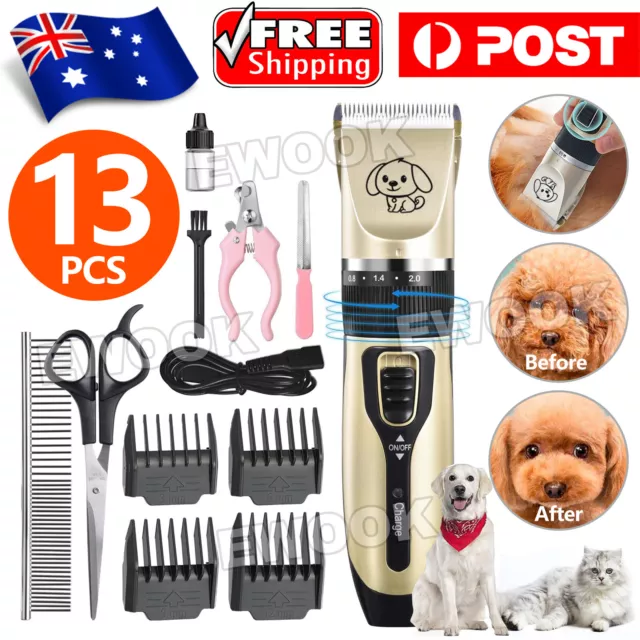 Dog Grooming Clippers Cordless Quiet Electric Pet Hair Clippers Trimmer Kit Pro