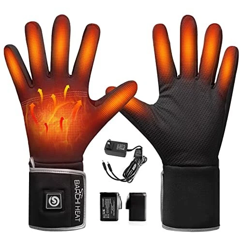 Heated Gloves Rechargeable Electric Battery - Breathable Heated Gloves Liners...