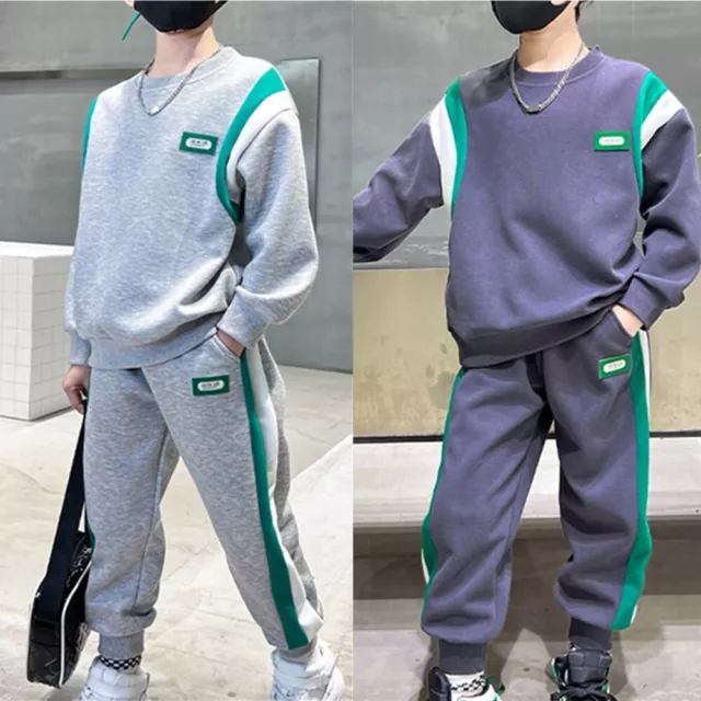 Tuta pullover ragazzi a righe lunga tuta sportiva maniche lunghe sport abbigliamento set moda