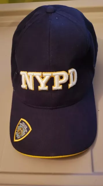 NYPD hat baseball cap New York City Police Department NYC Blue and Yellow