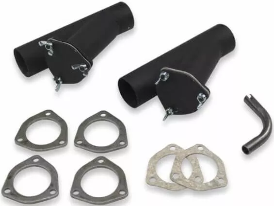 New Flowtech Race Readies Exhaust Adapters,Black,2.5" 3-Hole,2.5" 3-Bolt Headers