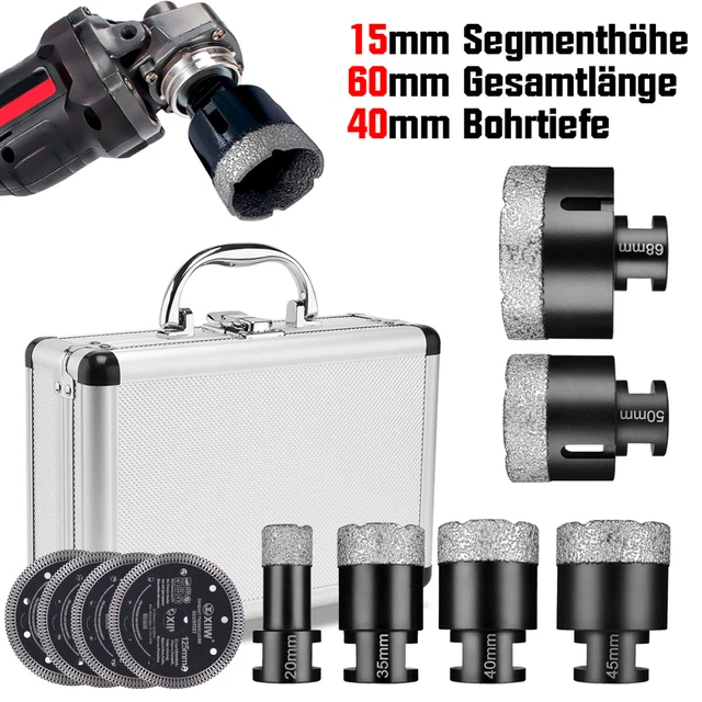 M14 Diamantbohrer Bohrkrone Fliesenbohrer Trennscheibe für Flex Winkelschleifer