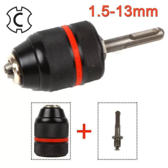 Mandrin de perçage sans clé en métal pour perceuse Ø1,5-13mm adaptateur...