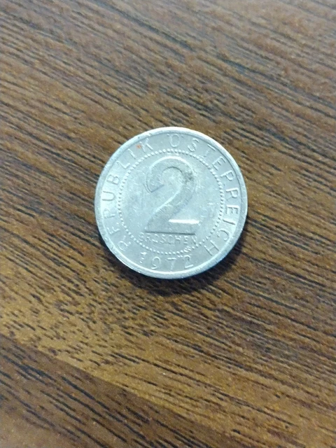 1972 Austria 2 Groschen Vintage Collectible Coin New Condition Lot1085 FREE SHIP