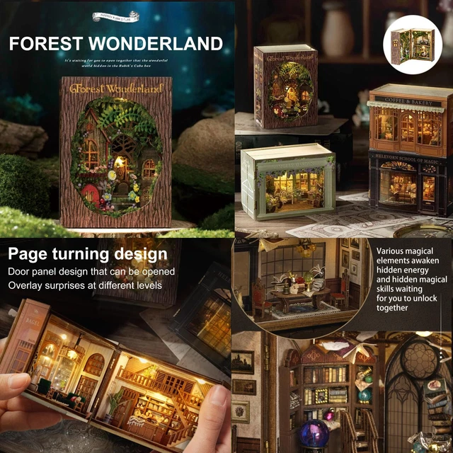 DIY 3D WOODEN Dollhouse 1:32 Scale Miniature Building Kit With LED ...